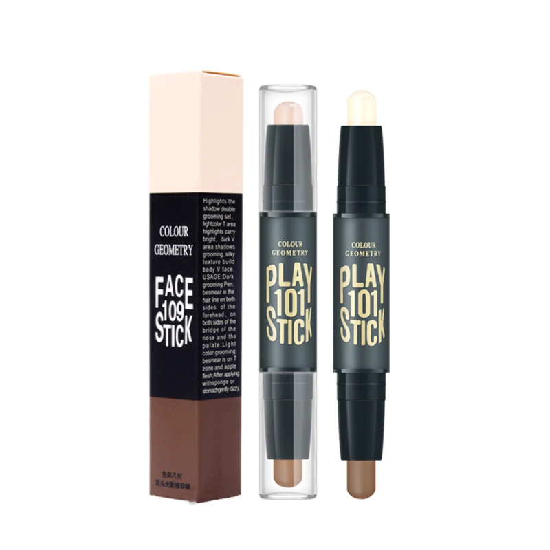 Double-head High-light Contour Stick V Face Trimming Makeup Bar Face Shadow Stereo Three-dimensional Concealer Cosmetic TSLM1