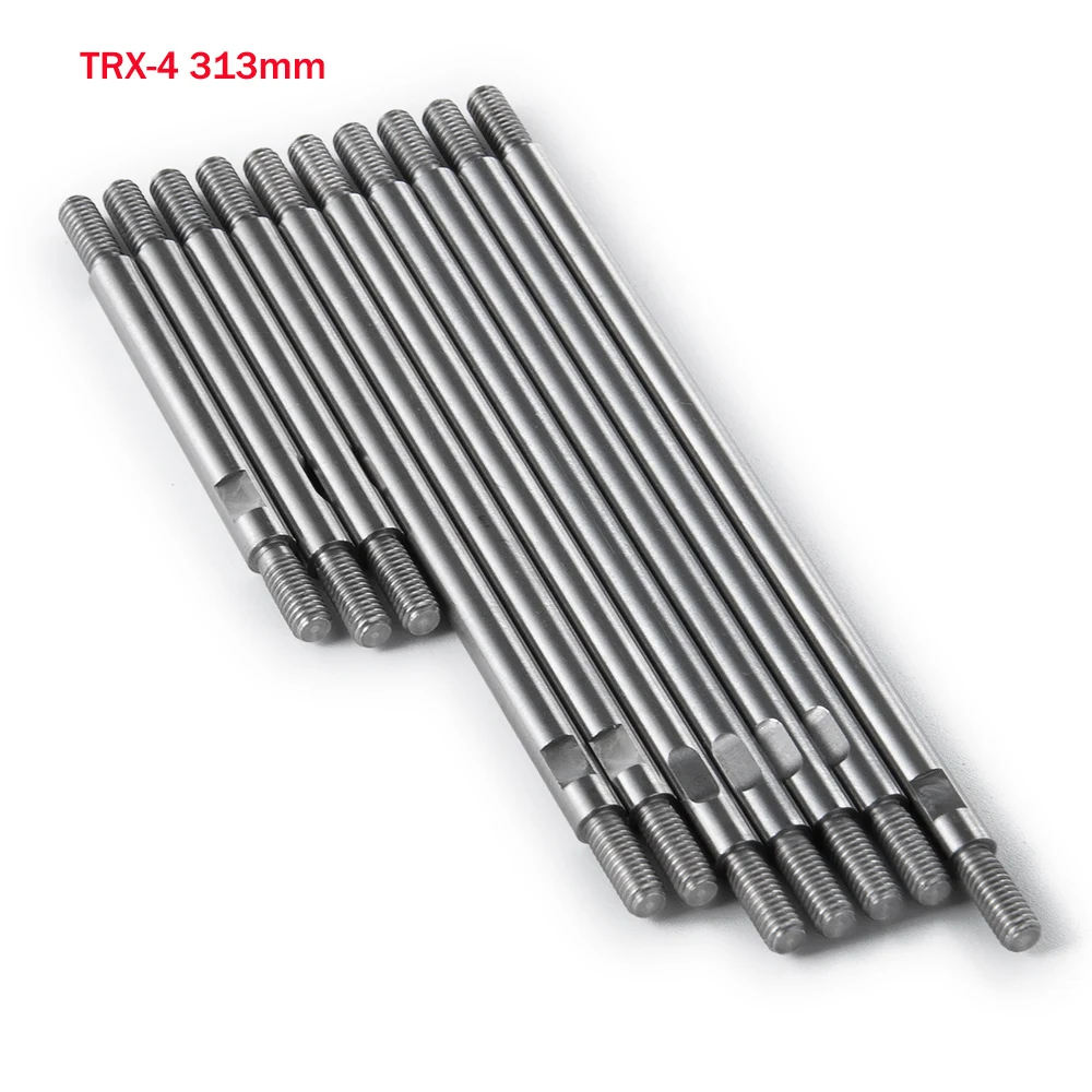 AXSPEED 10 Pcs/Set  Stainless Steel Link Rods Linkage Set for TRX-4 313/324mm Wheelbase 1/10 RC Crawler Car Upgrade Parts