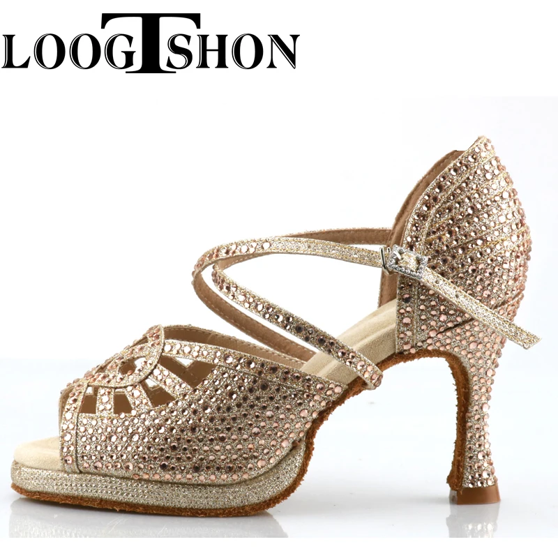 LOOGTSHON tango dance shoes woman latin shoes for women just dance gold dance shoes Shoes for dancing latin dance shoes