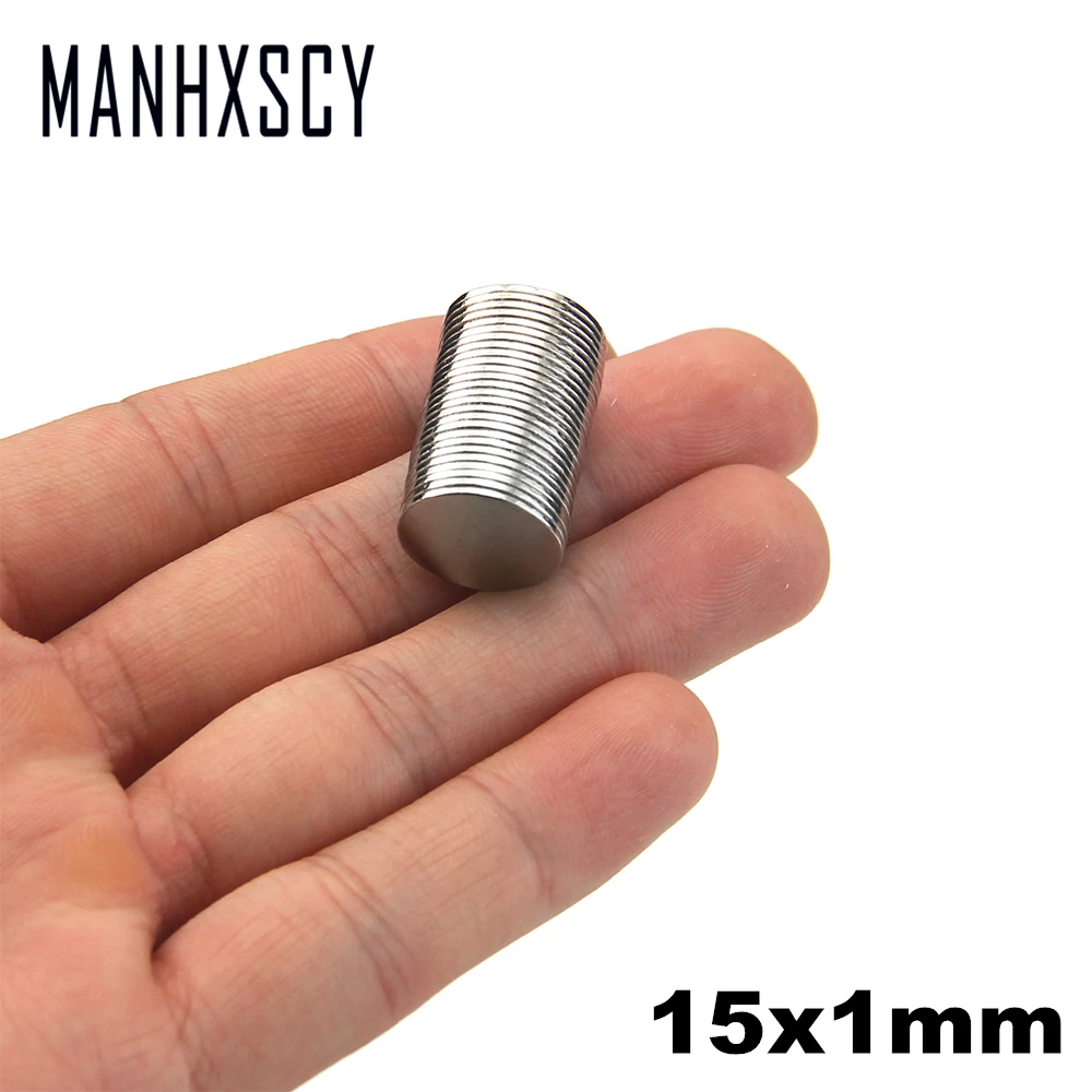 5000pcs Neodymium N35 Dia15mm X 1mm  Strong Magnets Tiny Disc NdFeB Rare Earth For Crafts Models Fridge Sticking magnet 15x1mm