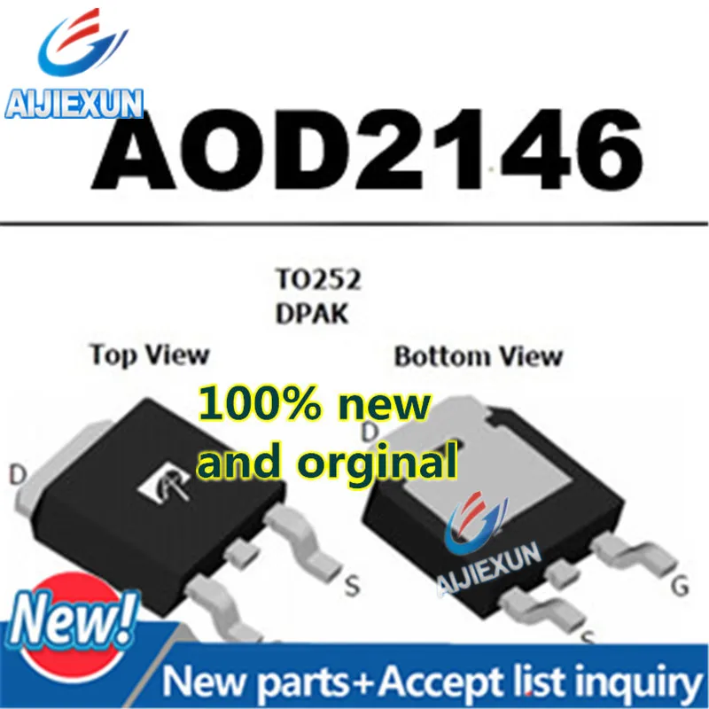 5Pcs 100% New and original AOD2146 D2146 TO252 MOS large stock