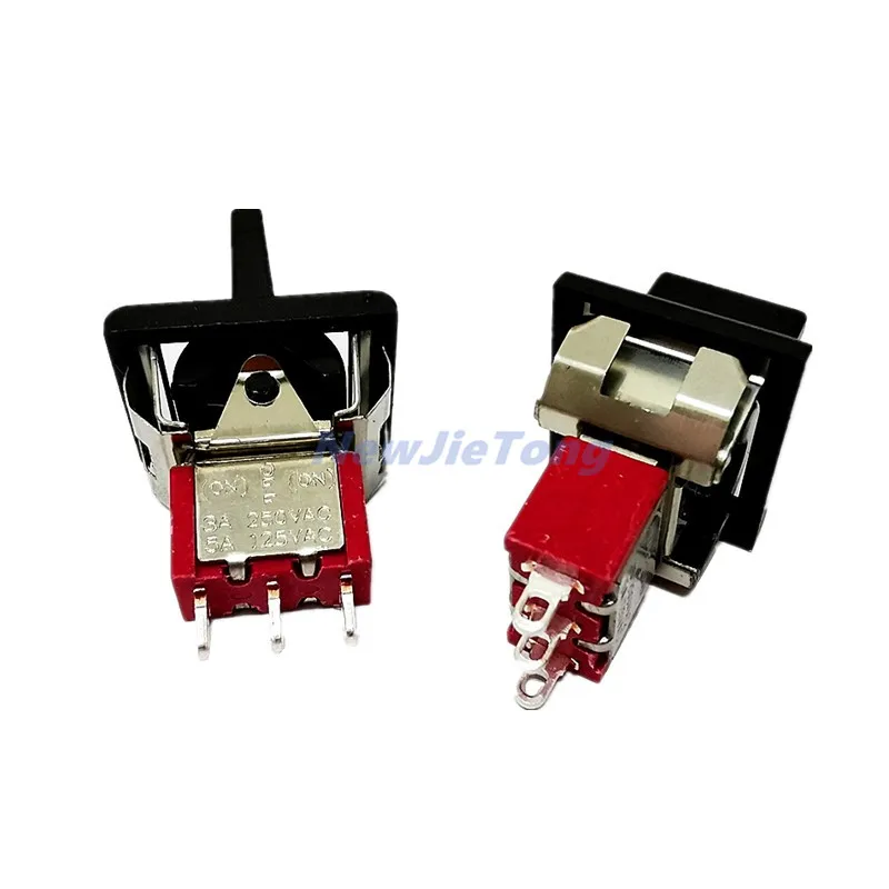 5pcs Rocker Switch AC 250V/3A 125V/5A Momentary SPDT 3 Positions MOM-OFF-MOM Toggle Switch T80-R Turn Left Right Automatic Reset