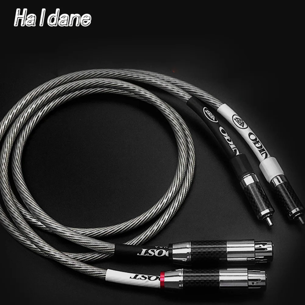 Haldane Pair Single Crystal Silver Nordost Odin RCA Male to 3pin XLR Balanced Reference Interconnect Cable with Carbon Fiber P-g