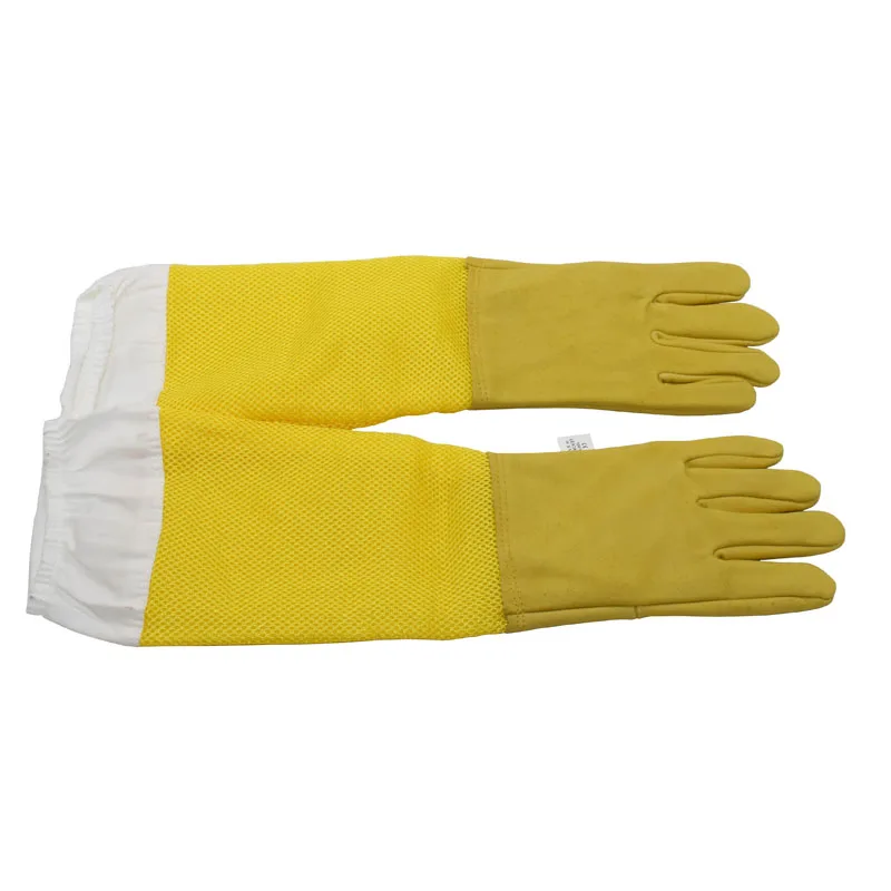 2set Beekeeping gloves Protective Sleeves Ventilated Professional sheepskin and canvas Anti Bee for Apiculture beekeeping gloves