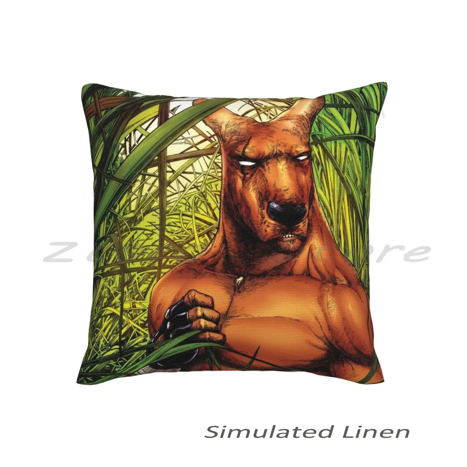 Rufus Among The Sugar Cane Print Customize Pattern Flax Plush Velvet Fabric Pillow Case Aussie Outback Furry Furries Anthro