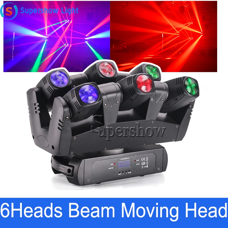 

Professional led stage lighting factory 6*10w rgbw beam moving head dj lights led stage light