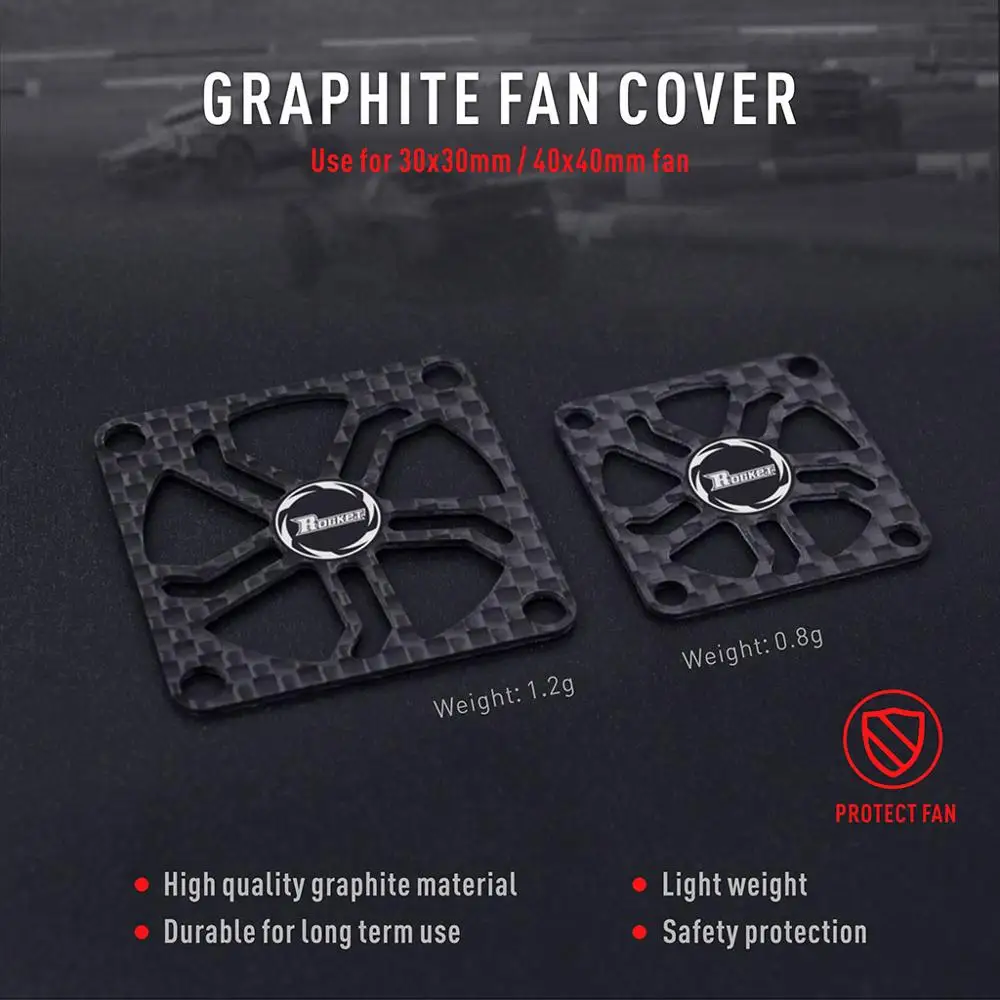 Rocket Koelventilator 30Mm 40Mm Carbon Cooling Fan Cover Voor Rc Motor Esc Koelventilator Beschermhoes Guard