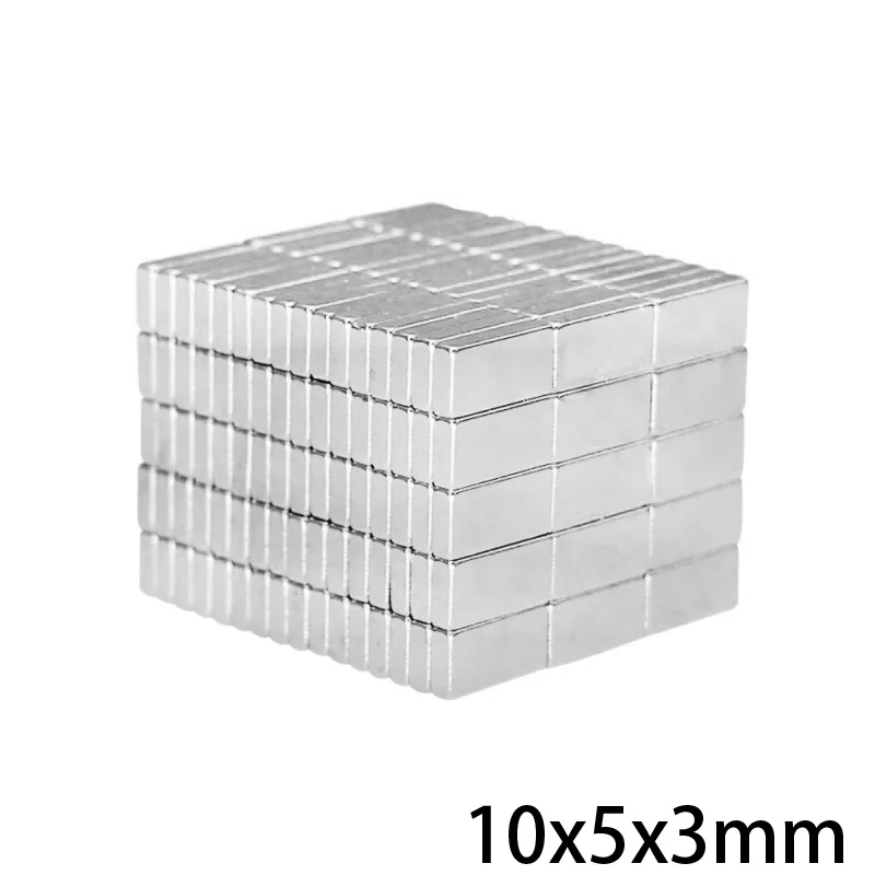 20~300pcs 10x5x3 mm Cuboid Block Magnets 10mm X 5mm Neodymium Magnet sheet 10x5x3mm Permanent NdFeB Strong Magnet 10*5*3 mm