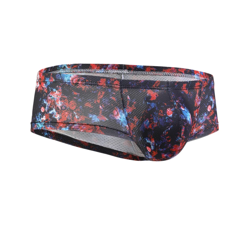 Sexy Men Underwear Men\'s Printed Briefs Fashion Sexy Low-waist Bikini Underpants Men Multicolor Breathable Tight Boxers