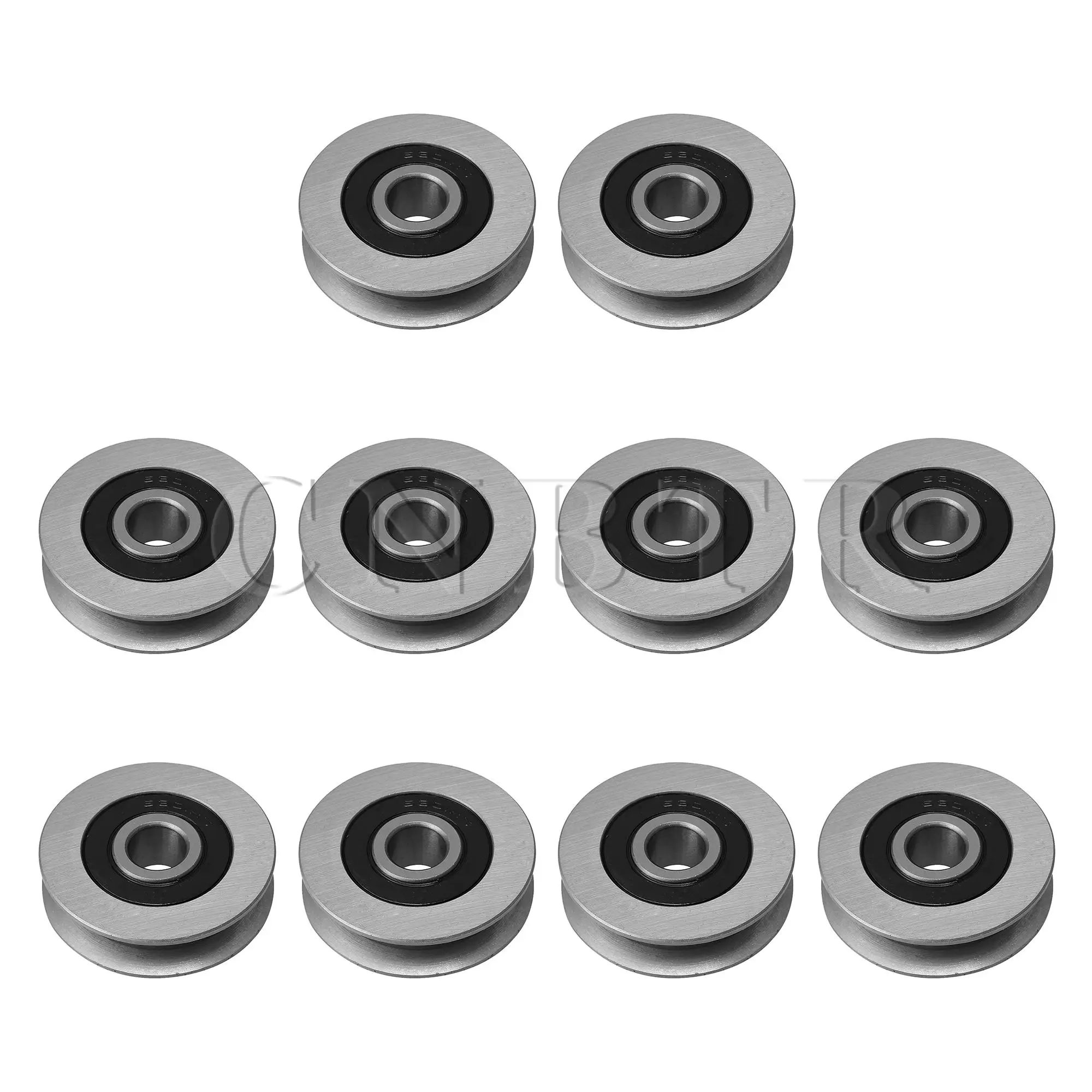 CNBTR 10PCS U Shaped Cable Guide Idler Pulley 1.2x5x1.3cm Bearings Wheel