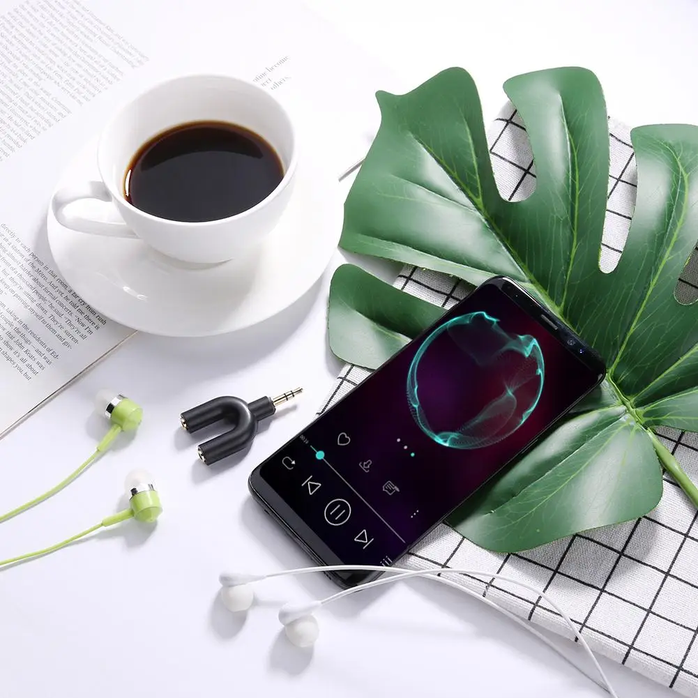 Y شكل 3.5 مللي متر 1 ذكر إلى 2 أنثى سماعة محول مزدوجة جاك التوصيل سماعة رأس ستيريو الخائن ل مشغل MP3 PC حصة الموسيقى