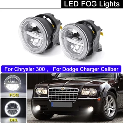 2-in-1 Front Fog Bumper lights For Chrysler 300 2005-2010 For Dodge Charger Caliber Function as fog light white LED DRL lights