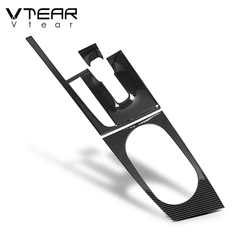 Vtear Car Central Control Cover Gear Shift Panel Cover Stainless Steel Cup Frame Accessories Interior  For Hyundai Elantra 2021