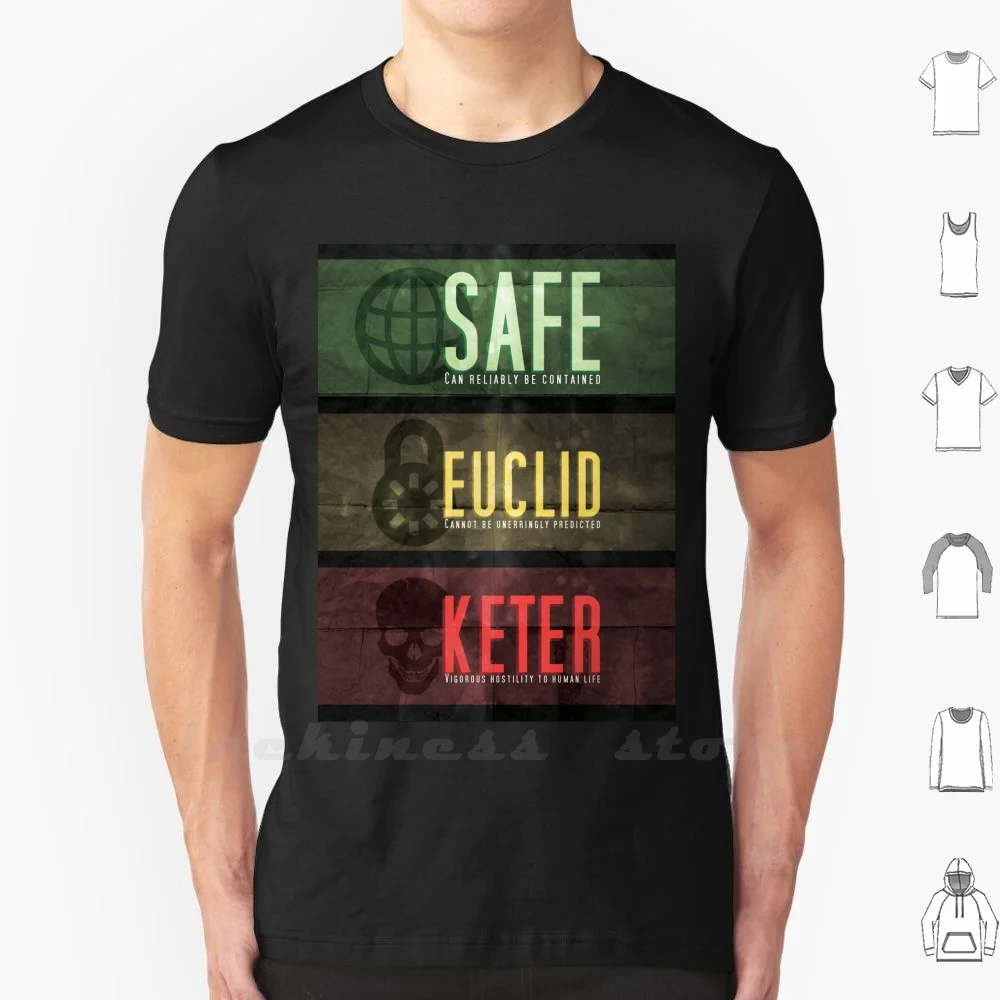 Scp-Threat Níveis Camiseta Homens Mulheres Adolescentes 6xl Thevolgun Scp Ator de Voz Keter Safe Euclid