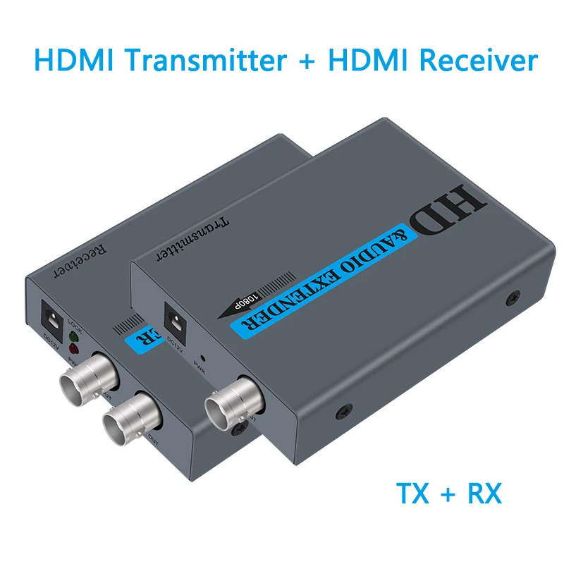 

Wiistar HDMI Extender Over Coax Single RG6/RG7/RG11 Coaxial Cable Support 1080P up to 500m/1640ft HDMI Transmitter and Receiver