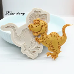 3D Dinosaur Silicone Cake Molds For Baking Animals Chocolate Baby Birthday Cupcake Fondant Cake Decorating Tools Cookie Moulds