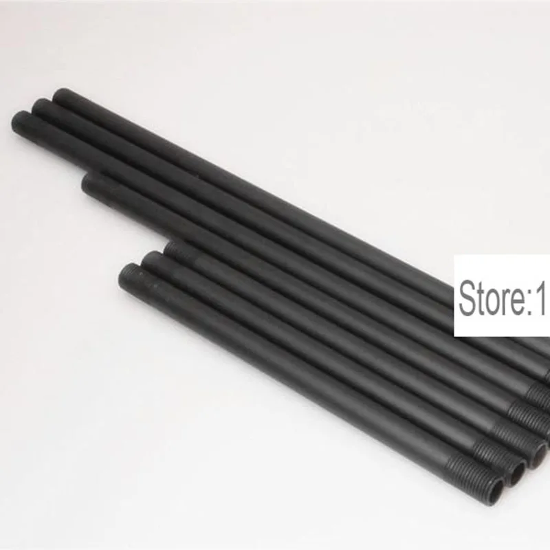 

4PCS Black two M10 outer tooth tube straight tube connecting pipe hollow tube diameter 9.3mm table lamp accessories DIY