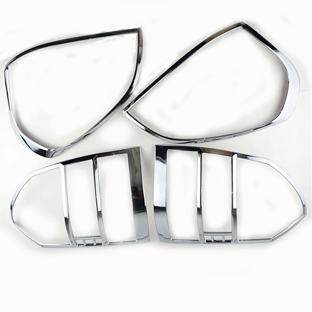 1 çift Abs krom Hyundai Tucson lamba çerçevesi-2005 araba dekorasyon için araba far arka lambası 2014 düzeltir kapakları