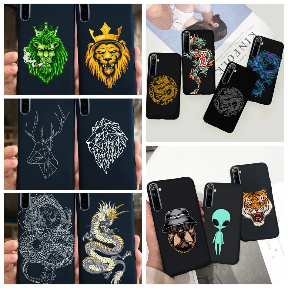 Dragon King Soft Silicone Phone Case For OPPO Realme 5 5i 5s 5 Pro 6 6i 6 Pro 7 7 Pro 7i AnimalBack Cover For Realme 6 Pro 7 Pro