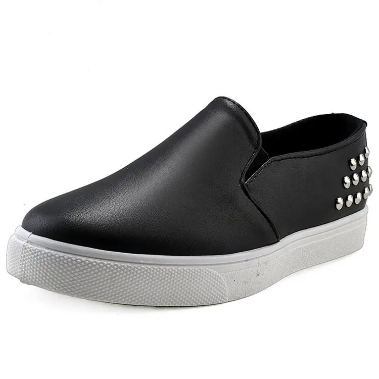 Mocassini Scarpe da donna basse scarpe casual slip on sneaker punta tonda suola morbida comode scarpe bianche nere traspirantifg87