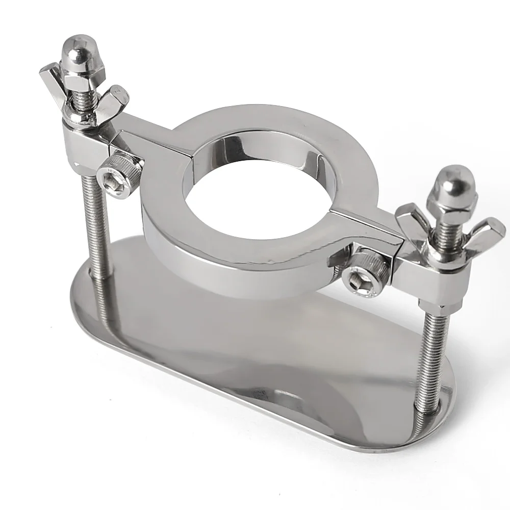 Male Stainless Steel Ball Smasher Squeezer Penis Crusher Scrotum Bondage BDSM ball Stretcher Scrotal Fixture Sex Toyes