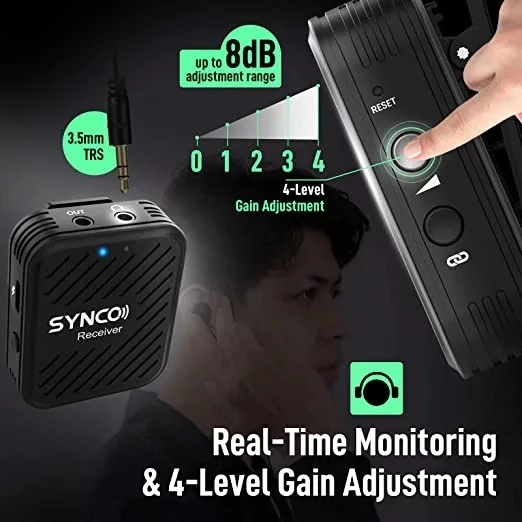 SYNCO G1 A1 G2 A2 G2A2 المهنية اللاسلكية التلبيب ميكروفون نظام آيفون محمول DSLR اللوحي كاميرا يوتيوب تسجيل