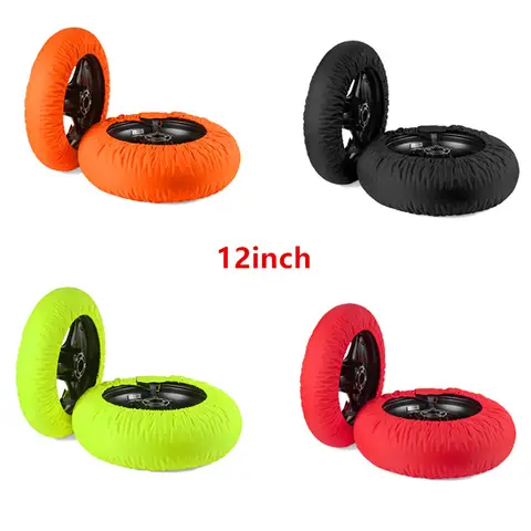 MINIMOTARD 전면 후면 휠 보호용 CRF150 용 12 인치 타이어 워머 Pitbike 레이싱 타이어 가열 담요 커버 비 디지털