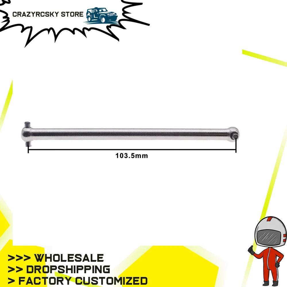 Rcawd #45 Steel Upgraded Front Center Dogbone 103.5mm Drive Shaft Avoid Vibration For 1-7 Arrma Ara109011 Ara109001 Infract V1V2