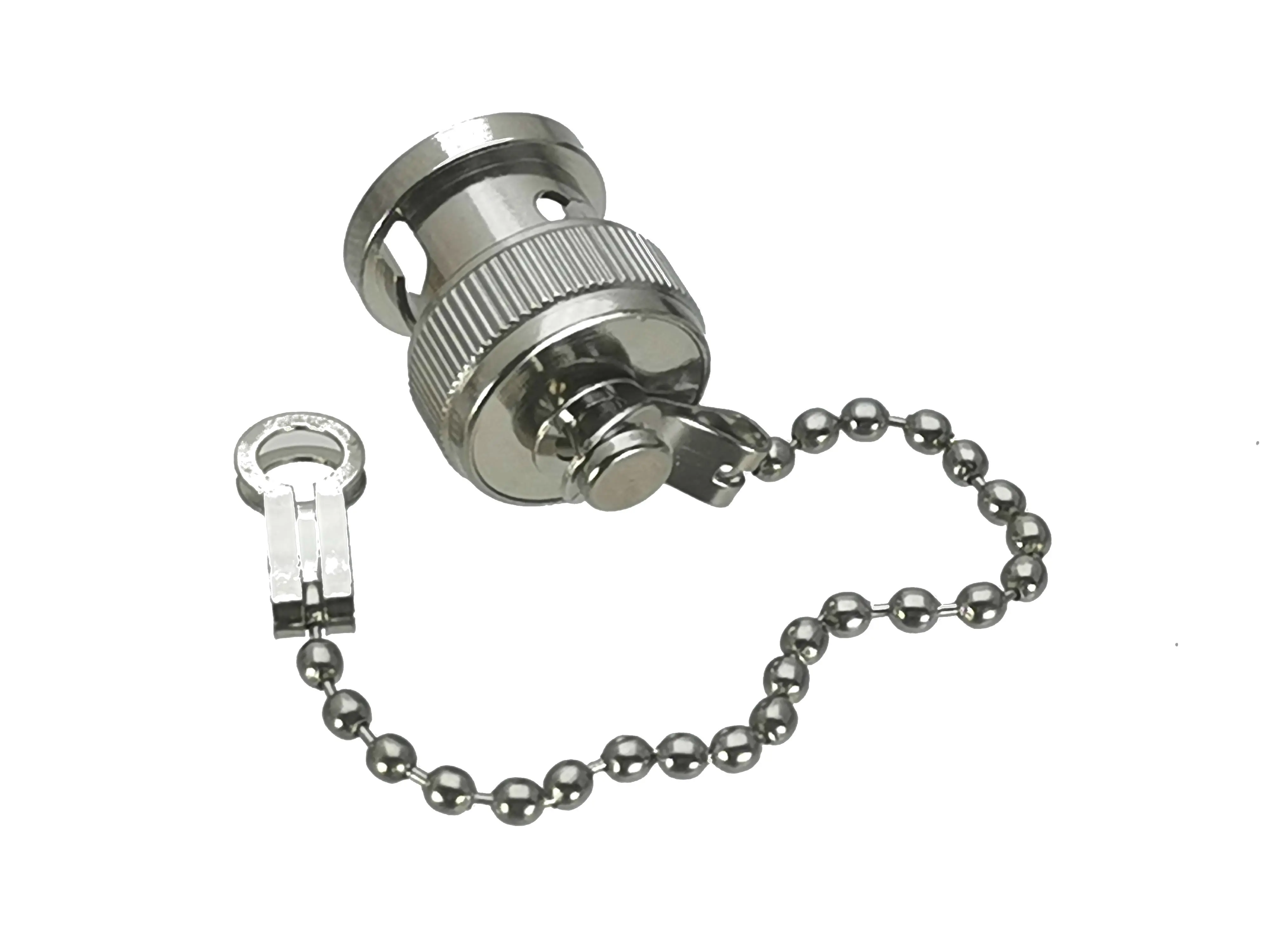 Dust cap with chain for BNC female RF connector Zinc Alloy Wire Terminal