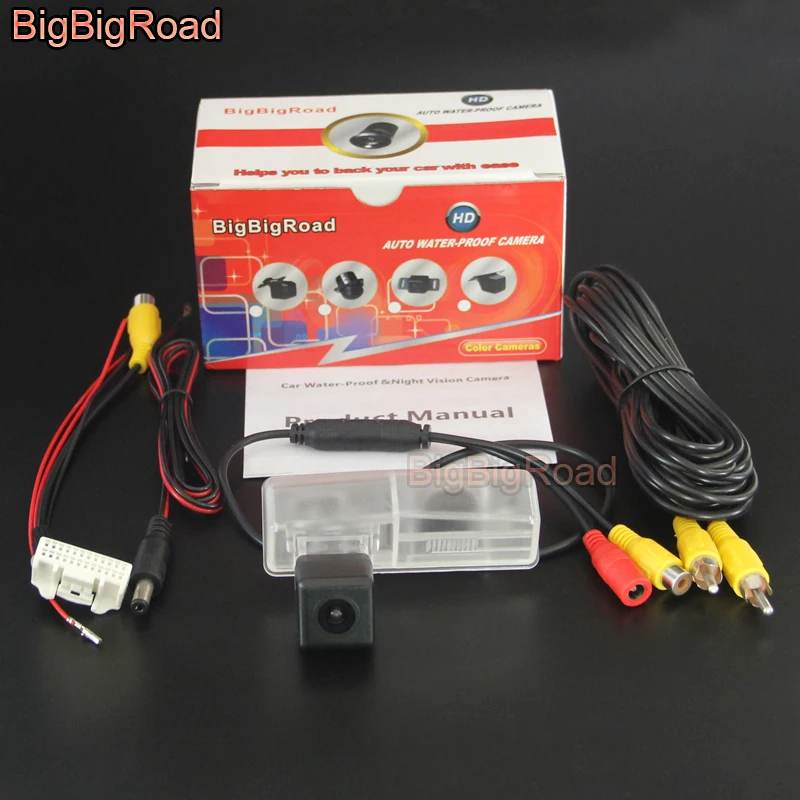 BigBigRoad Car Rear View Back Up Reverse Camera RCA & Original Screen Compatible /  For Toyota RAV4 RAV 4 XA40 2013 - 2015 2016