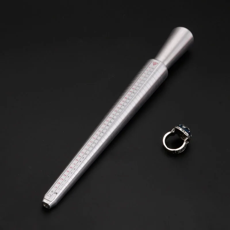 New Metal Ring Sizer Guage Mandrel Finger Sizing Measure Standard Tool Set