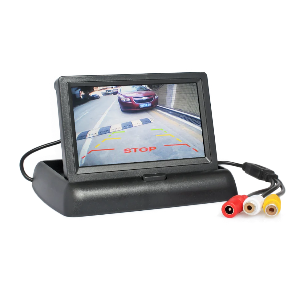 DIYKIT Wireless 4.3inch Car Reversing Camera Kit Backup Car Monitor LCD Display  Car Rear View Camera Parking System Kit