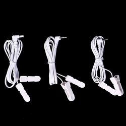 1pcs Massager Plug Electrode Lead Wires Connecting Cables With 2 Ear Clips 2.35/2.5/3.5mm Plug Of Digital TENS Therapy Machine