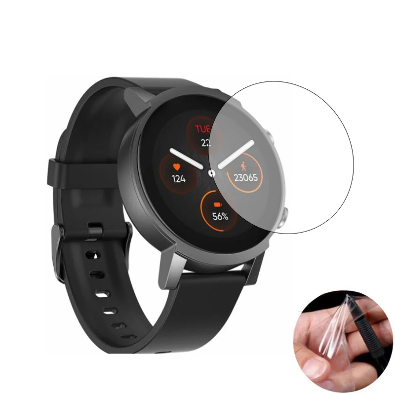 Película protectora transparente para reloj inteligente, Protector de pantalla de TPU suave para Ticwatch E3, 5 uds.