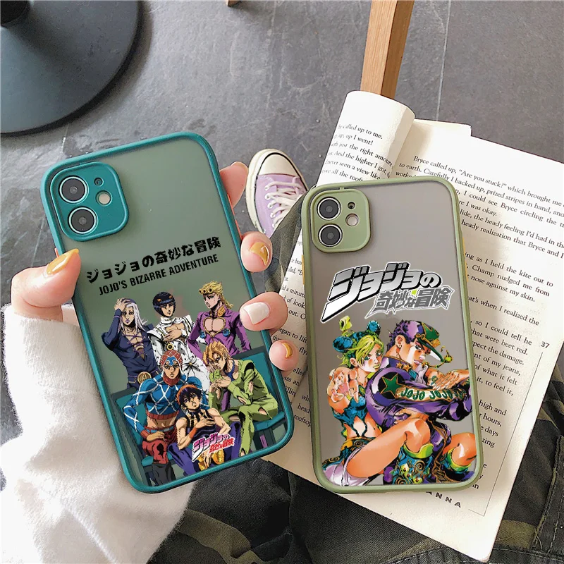 JoJo's Bizarre Adventure Anime Phone Case For iPhone X XS MAX XR 16 11 14 12 15 13 Pro MAX SE2 16 7 8 Plus soft shockproof Cover