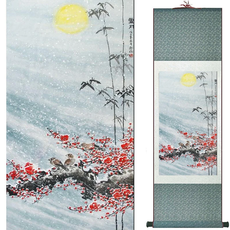 

Birds and flower Art Painting Home Office Decoration Chinese scroll painting birds painting 19081710