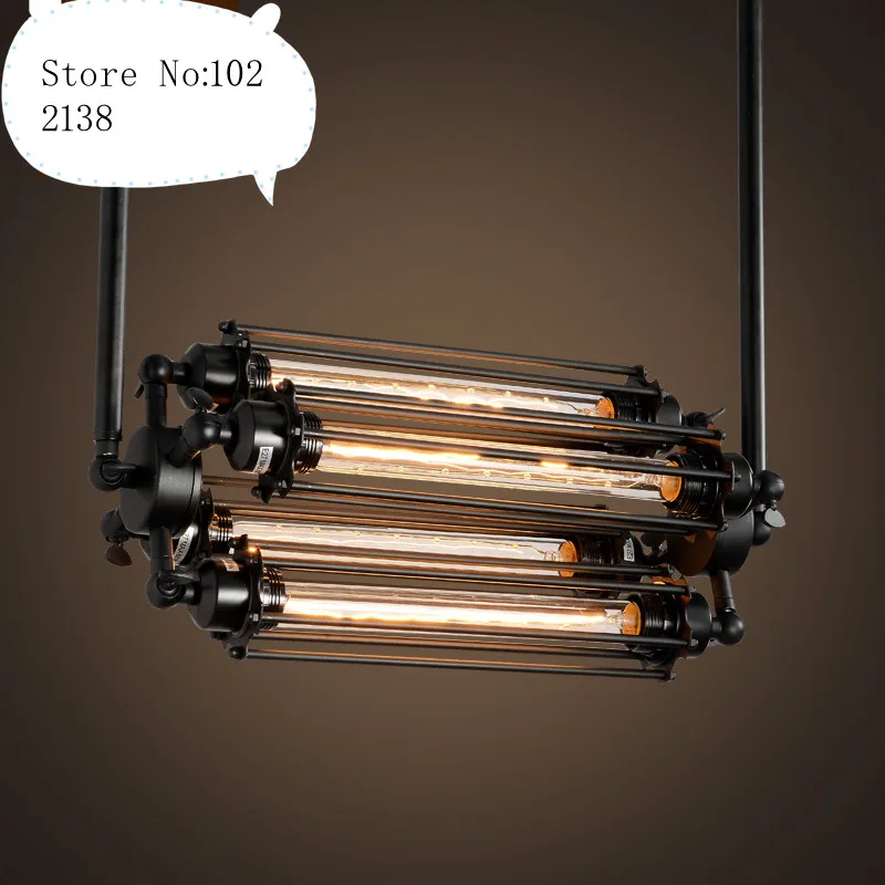 

Modern Pounk Style Pendant Lights Vintage Industrial Loft Metal Black Rustic Fashion Light E27 Wire Hanging Lighting Fixture