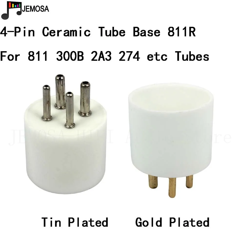 2PCS Ceramic Tube Socket 4Pin Tube Base  Ceramic Socket U4A 300B 811 2A3 274 5Z3 5U4G  Vacuum Tube Electron Tube Free Shipping