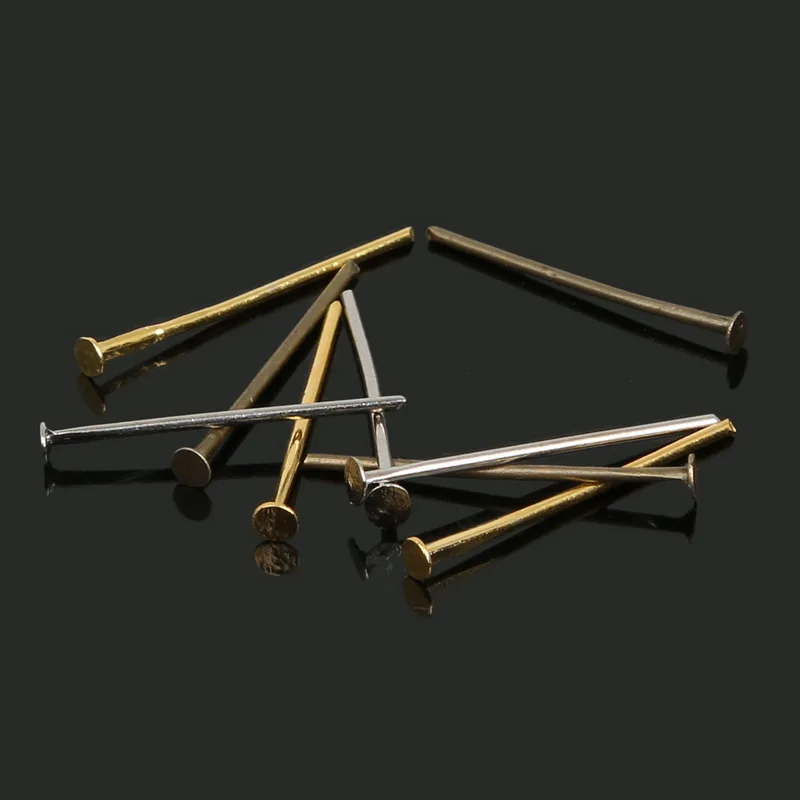 220-600pcs Multi Size Gold/Rhodium/Antique Bronze Eye Pins 9/T-Shape Head Pins Needles for DIY Earring Necklace Jewelry Findings
