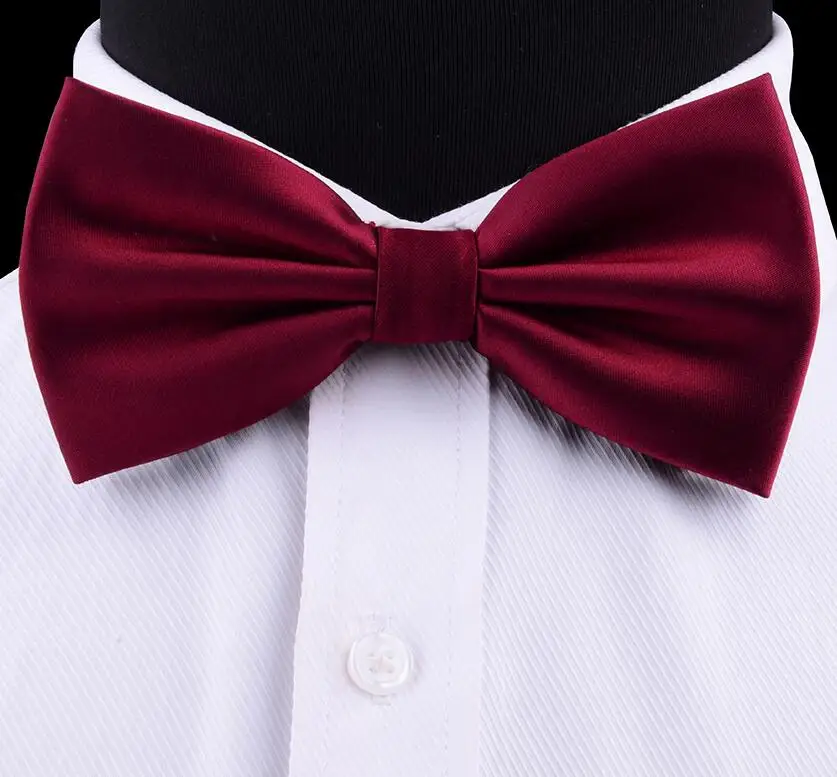 Ricnais Men's Pre-tied Bow Tie Yellow Bule Red Colorful Solid Bowtie Suit Business Wedding Party Waterproof Bow TieS Accessories