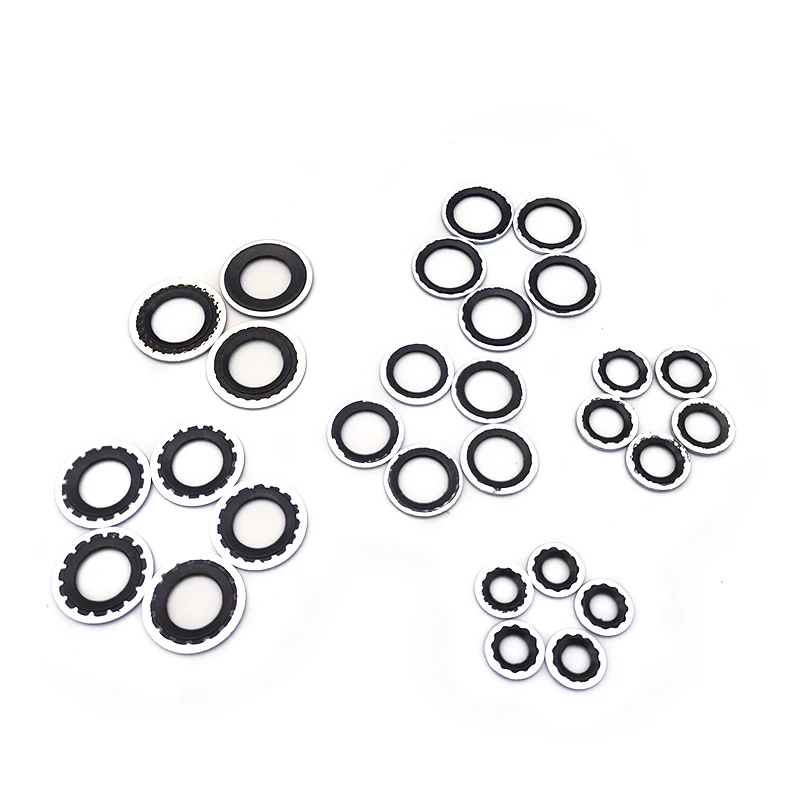 28 Pcs Alloy Metal Mixed Size Car SUV Air Conditioning Compressor Gaskets