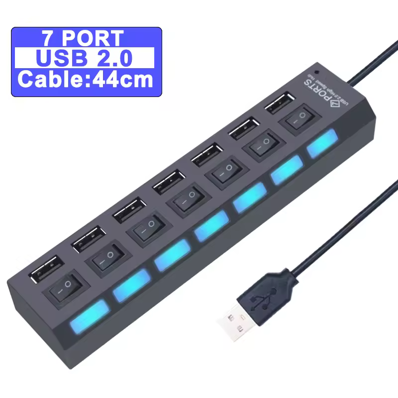 USB Hub 3.0 Hub USB 3 USB 2.0 Multi USB Splitter Power Adapter 4/7 Port Multiple Expander 2.0 with Switch for PC Accessories - Image 7