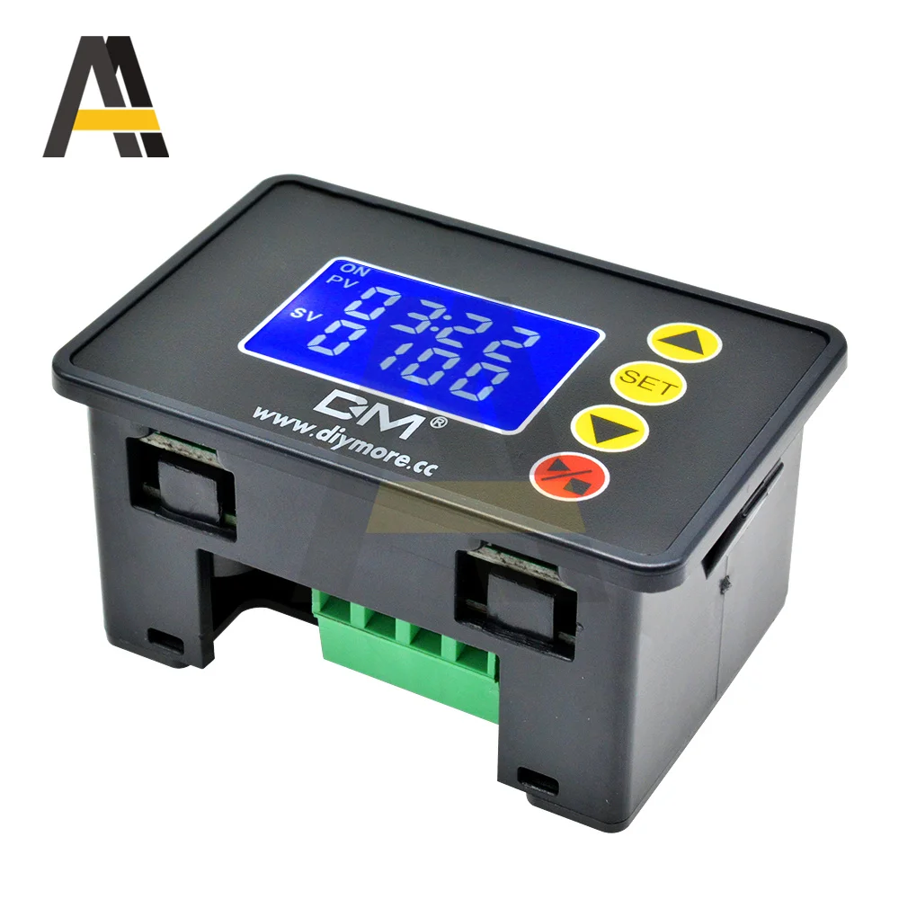 Programmable Digital Time Delay Switch DC 12V 24V AC 110V 220V Relay Open Timer Control Module 0-999s/min/hour LCD Delay Relay