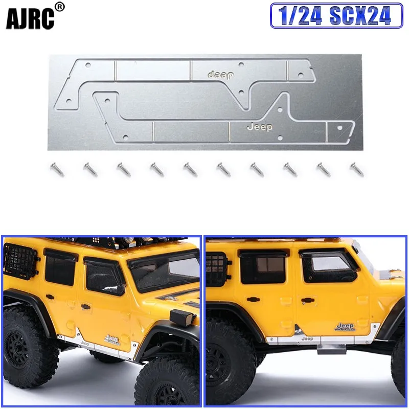 

Ajrc 1/24 Axial Scx24 Wrangler Side Door Imitation Skateboard Side Skirt Metal Sticker SCX24