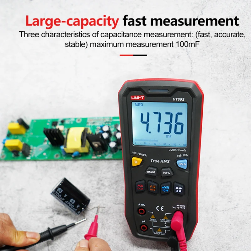 UNI-T Smart  Digital Multimeter UT60S UT60BT 1000V AC DC Voltmeter Ammeter True RMS Capacitor Temperature Tester multimeter