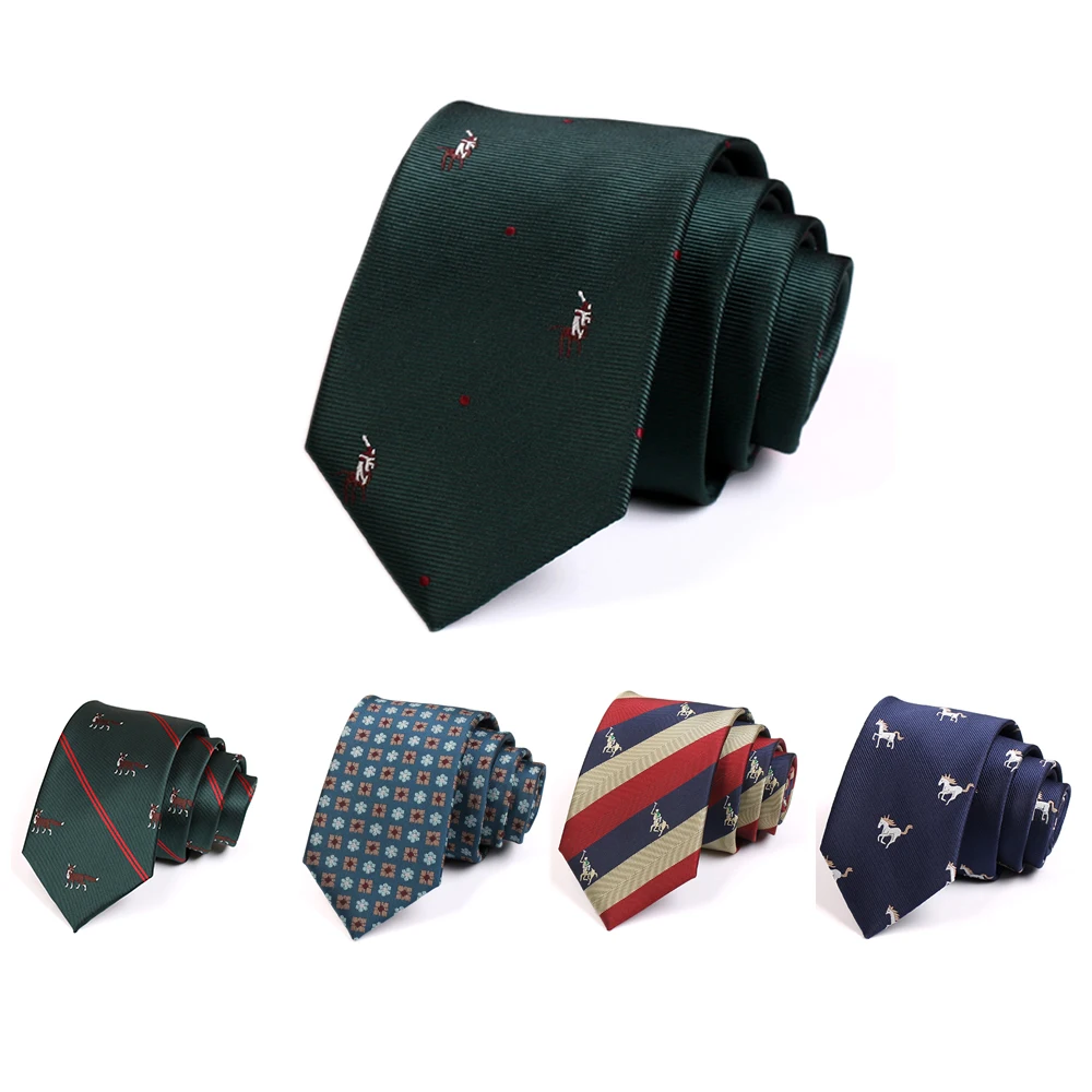 7CM Luxury Brand Men's Business Tie High Quality Fashion Classical Ties For Men Wedding Work Green Necktie With Gift Box