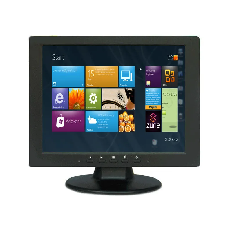 

ZHIXIANDA 10.4 Inch Industrial LCD Monitor 800x600 Resolution Built-In Speaker Resistive Touch Screen Display