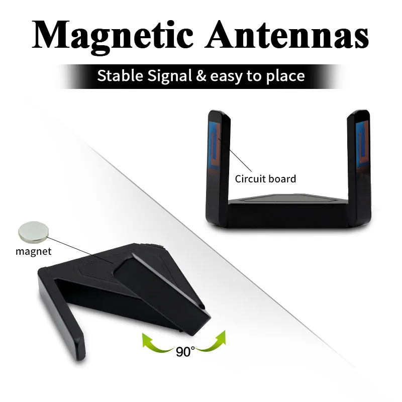 Cabo de antena externa de banda dupla para pcie desktop adaptador wi-fi cartão ax200 sem fio wlan receptor roteador ap