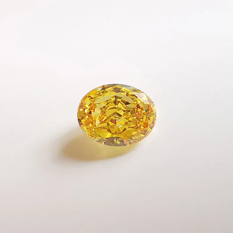 Ffgemme 8A pietra preziosa allentata giallo Sona diamante VVS 3EX ovale 6*8mm montaggio fai da te anello gioielleria raffinata per le donne regalo della festa nuziale