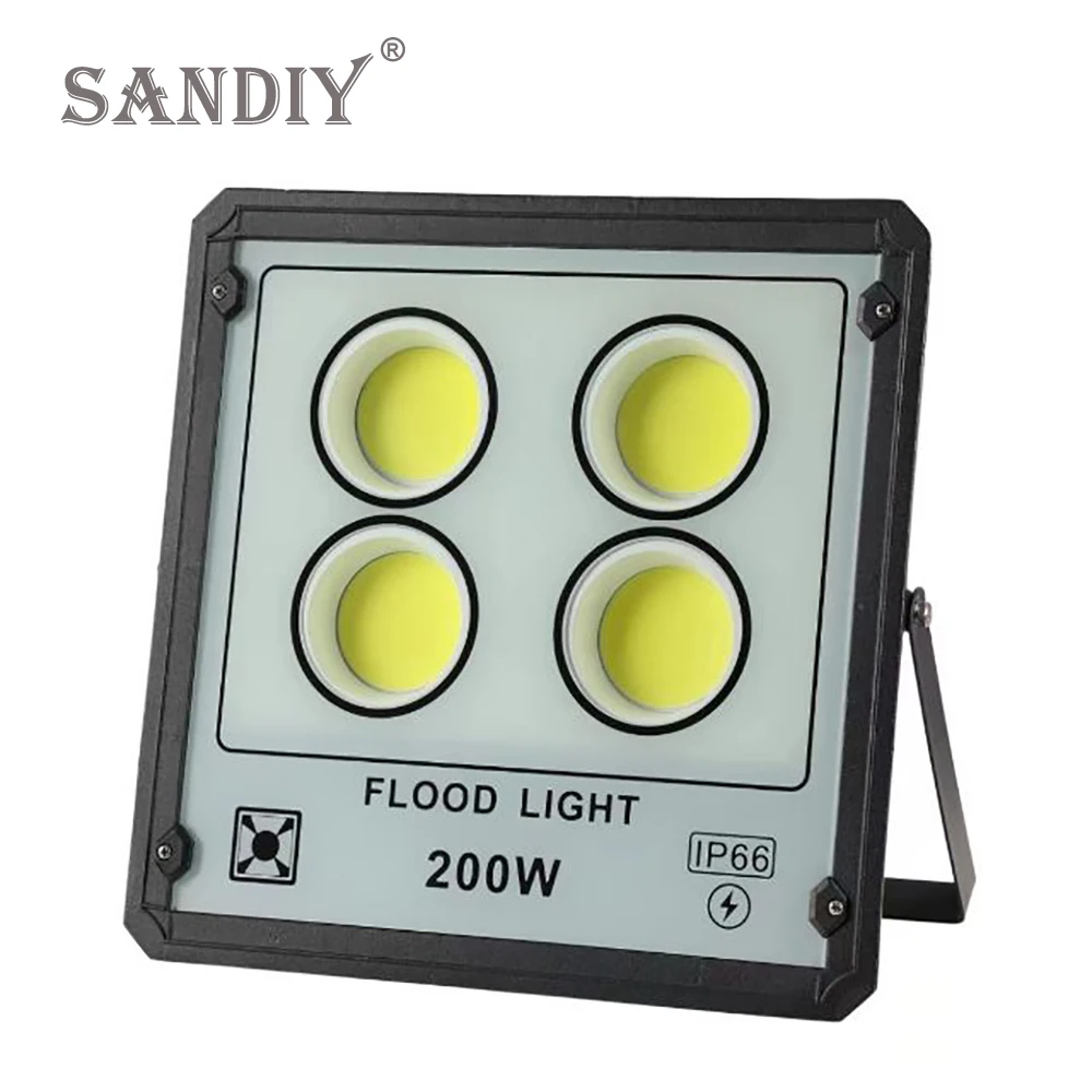 SANDIY luce di inondazione LED COB Chip impermeabile 200W faretto giardino esterno lampada quadrata Villa casa edificio illuminazione esterna della